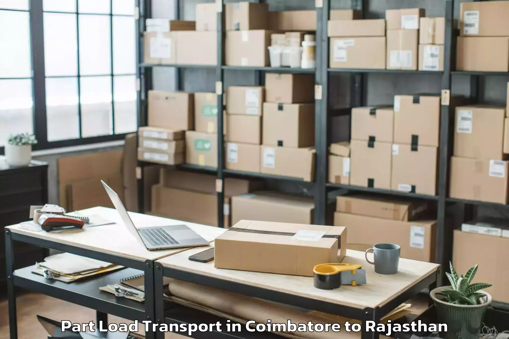 Easy Coimbatore to Phalodi Part Load Transport Booking